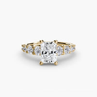 BW James Jewelers setting 9K Yellow Gold / Radiant The Graduated Accent Ring