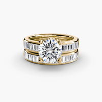 BW James Jewelers setting 9K Yellow Gold / Round Baguette Channel Solitaire