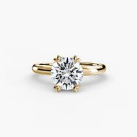 BW James Jewelers setting 9K Yellow Gold / Round Solitaire ring 2