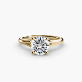 BW James Jewelers setting 9K Yellow Gold / Round Solitaire ring 4