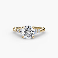 BW James Jewelers setting 9K Yellow Gold / Round Solitaire with Shoulder Accents 2