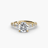 BW James Jewelers setting 9K Yellow Gold / Round The Cascade Diamond Ring