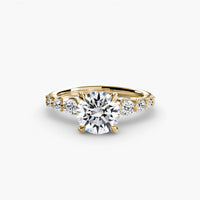 BW James Jewelers setting 9K Yellow Gold / Round The Cascade Diamond Ring