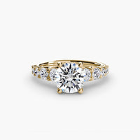 BW James Jewelers setting 9K Yellow Gold / Round The Graduated Accent Ring