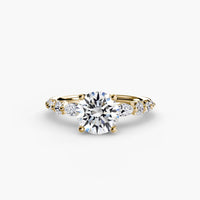 BW James Jewelers setting 9K Yellow Gold / Round The Tiered Accent Ring