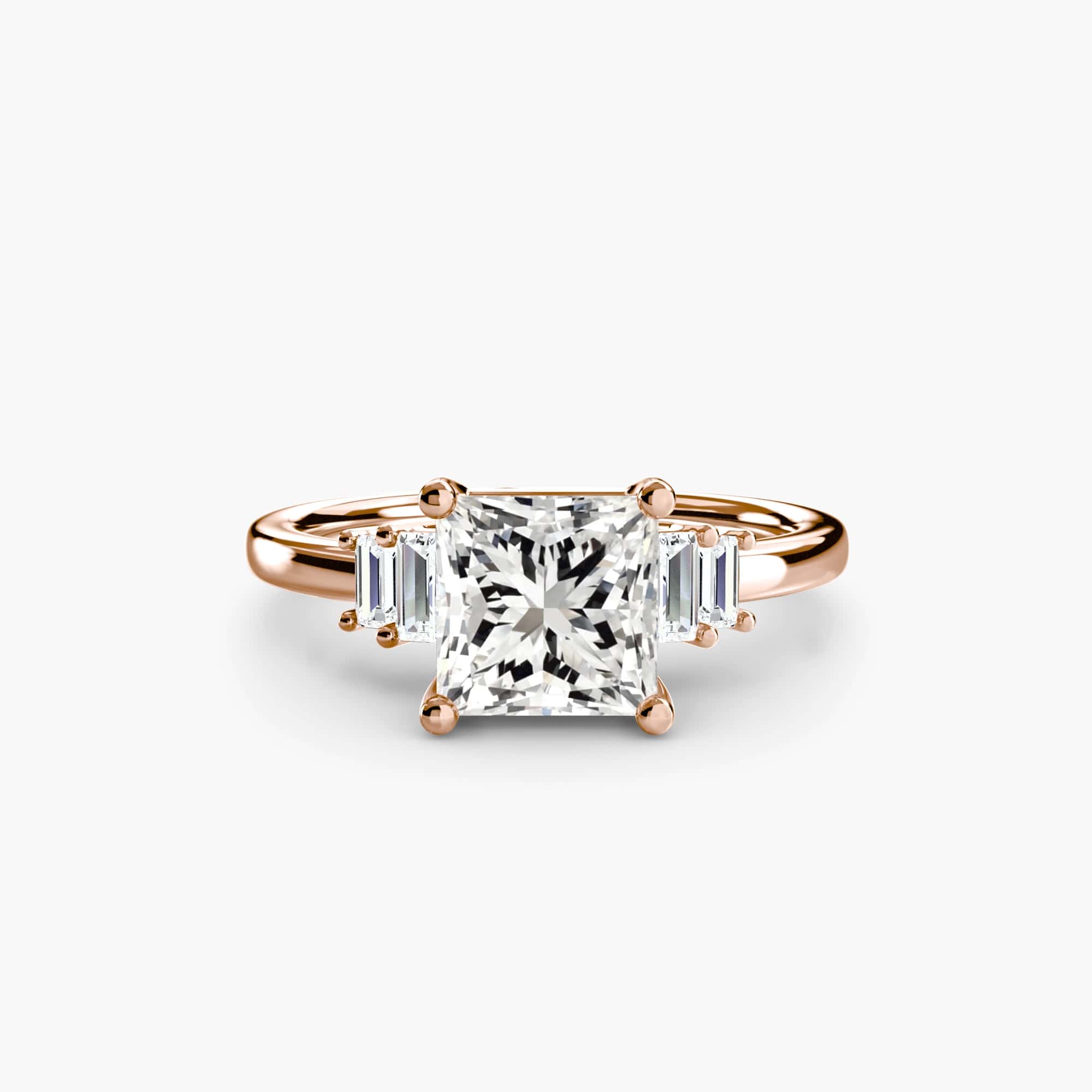 BW James Jewelers setting Baguette Accent Solitaire