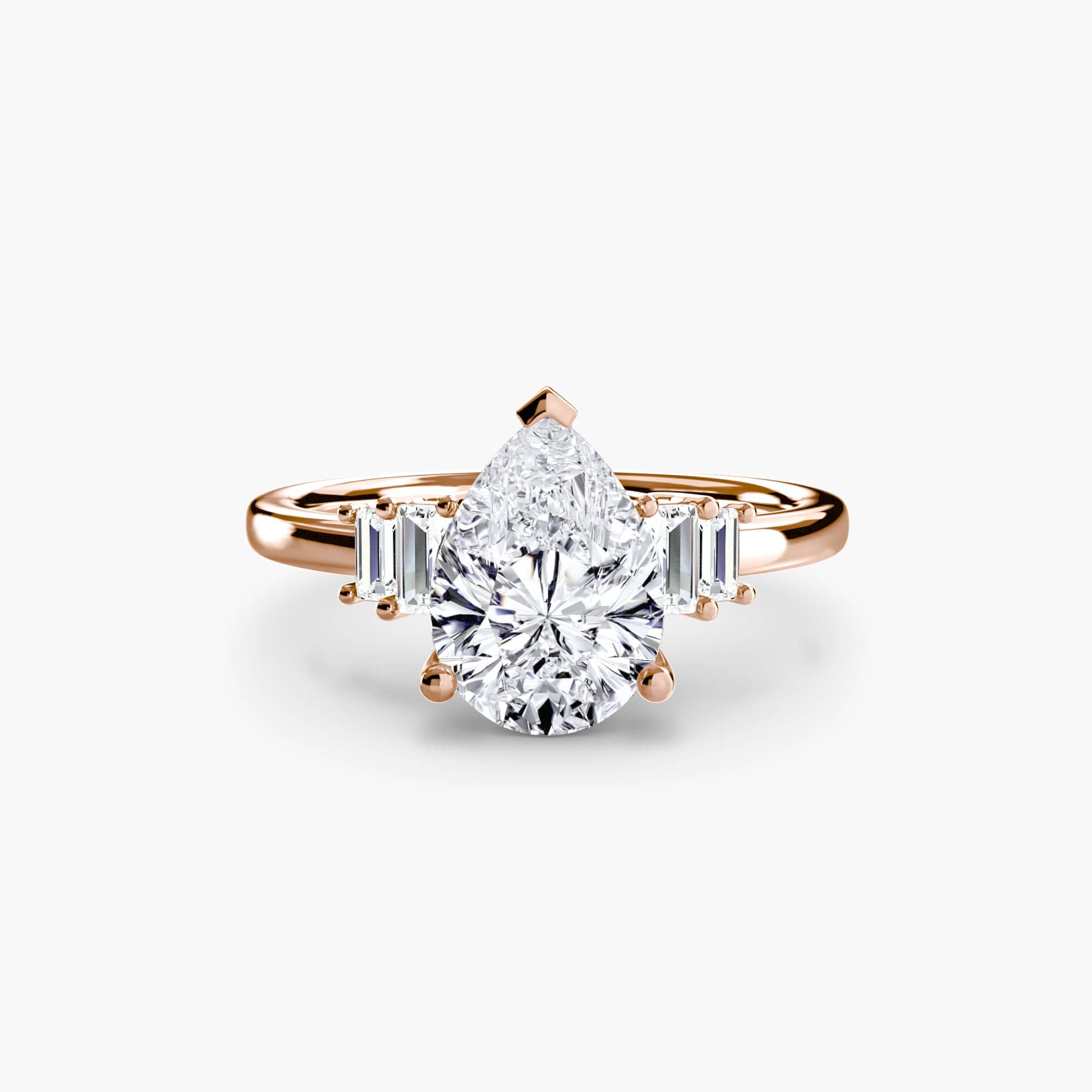 BW James Jewelers setting Baguette Accent Solitaire