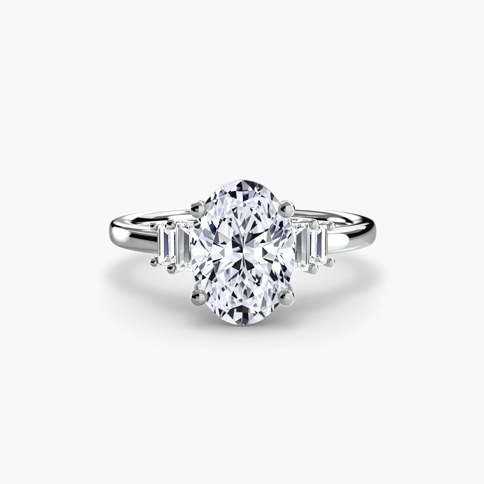 BW James Jewelers setting Baguette Accent Solitaire