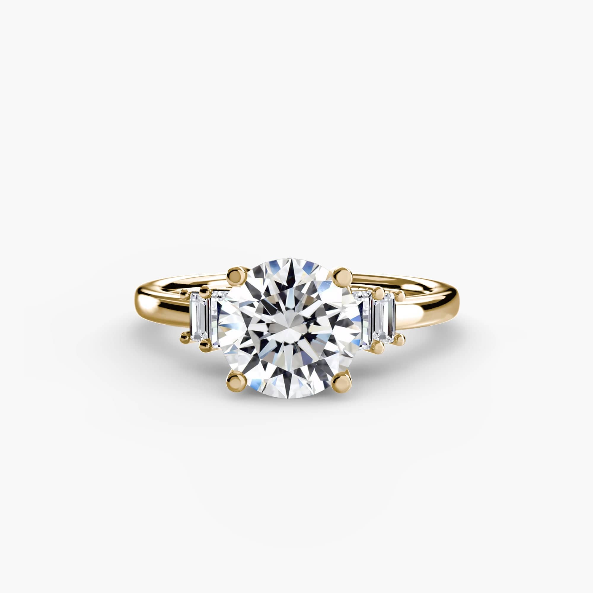 BW James Jewelers setting Baguette Accent Solitaire