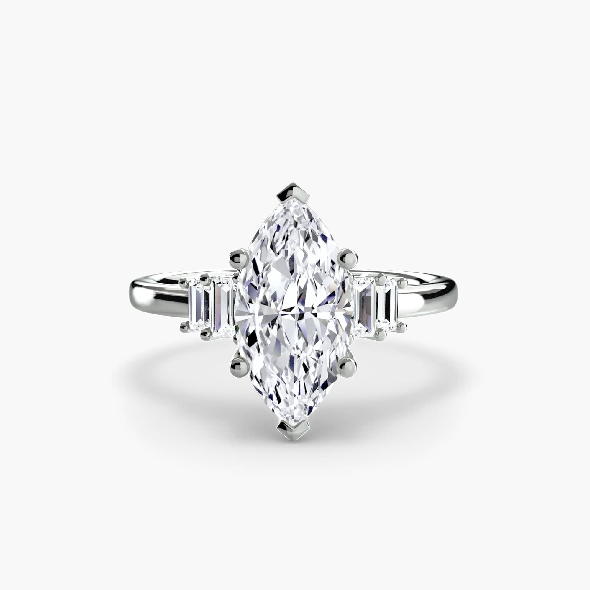 BW James Jewelers setting Baguette Accent Solitaire
