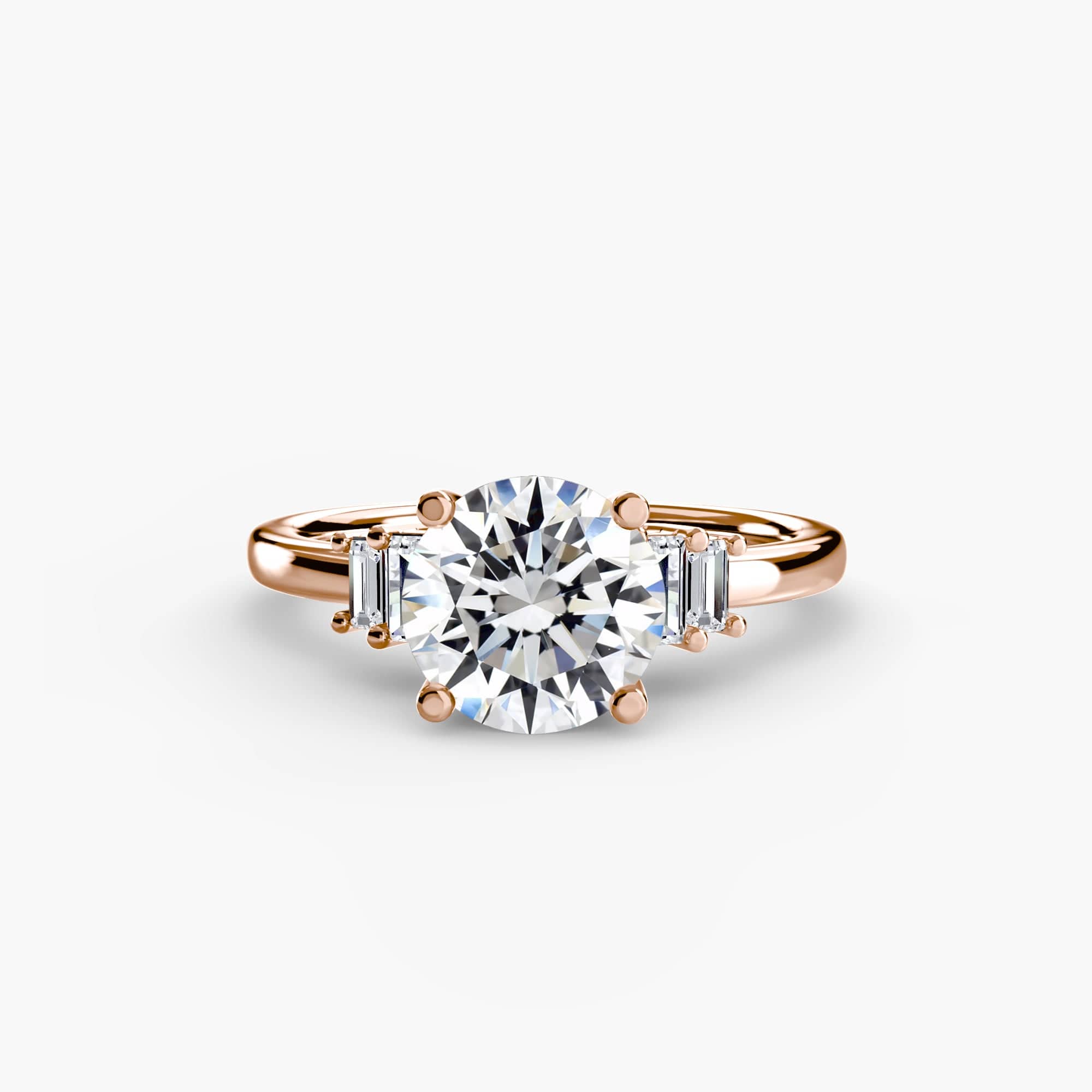 BW James Jewelers setting Baguette Accent Solitaire
