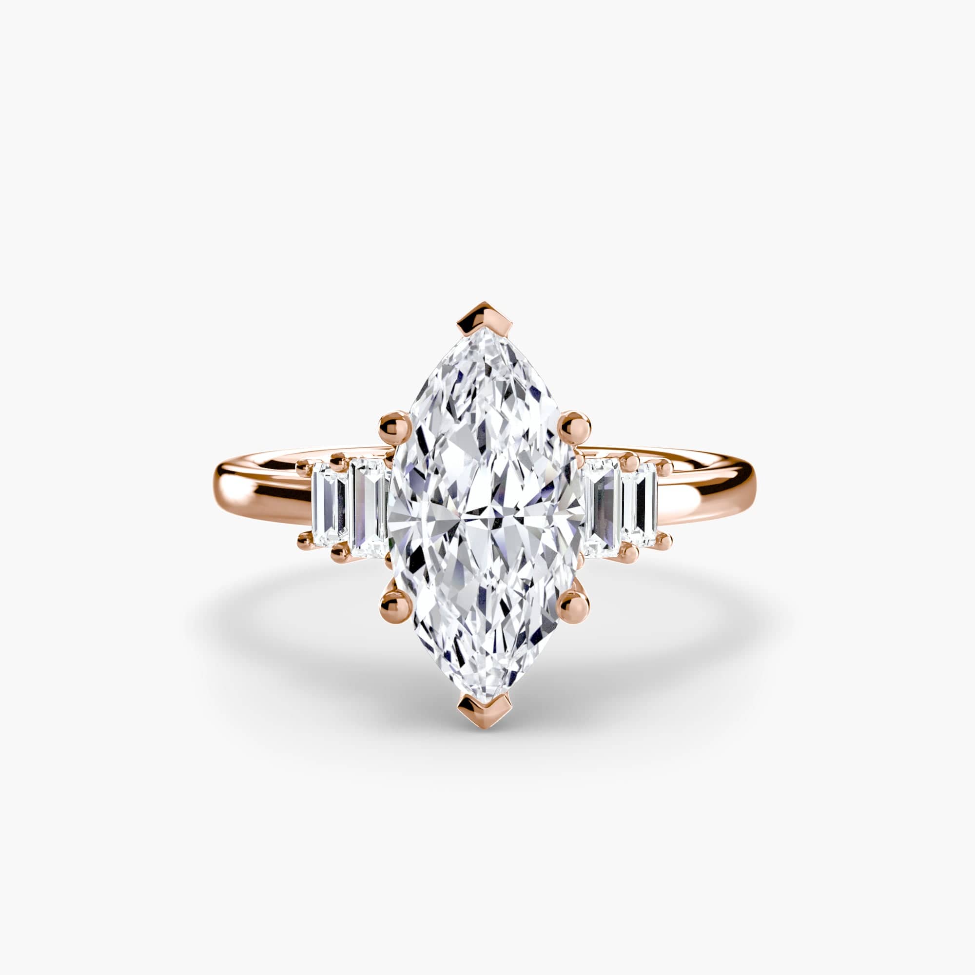 BW James Jewelers setting Baguette Accent Solitaire
