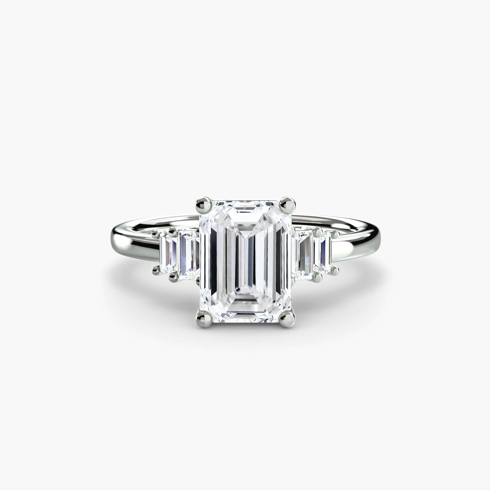 BW James Jewelers setting Baguette Accent Solitaire