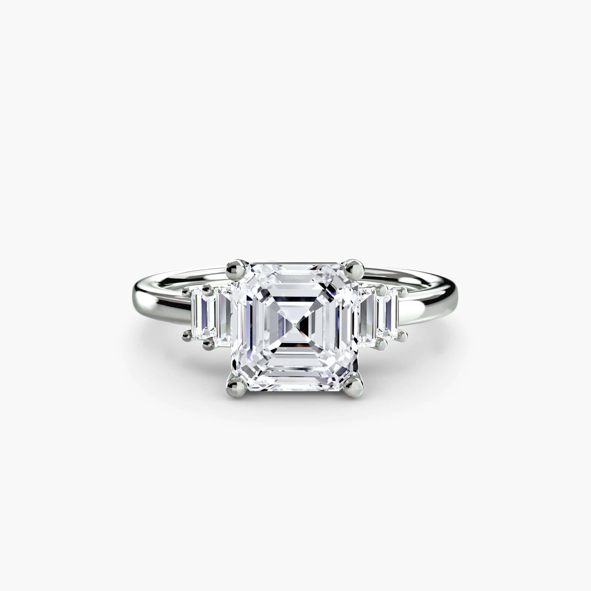 BW James Jewelers setting Baguette Accent Solitaire