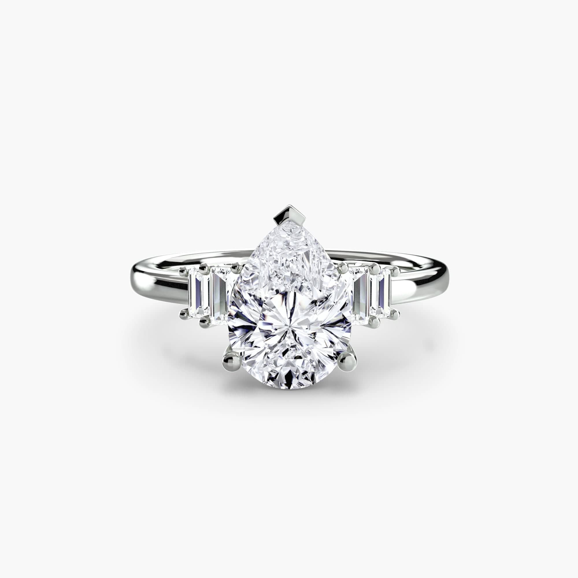 BW James Jewelers setting Baguette Accent Solitaire