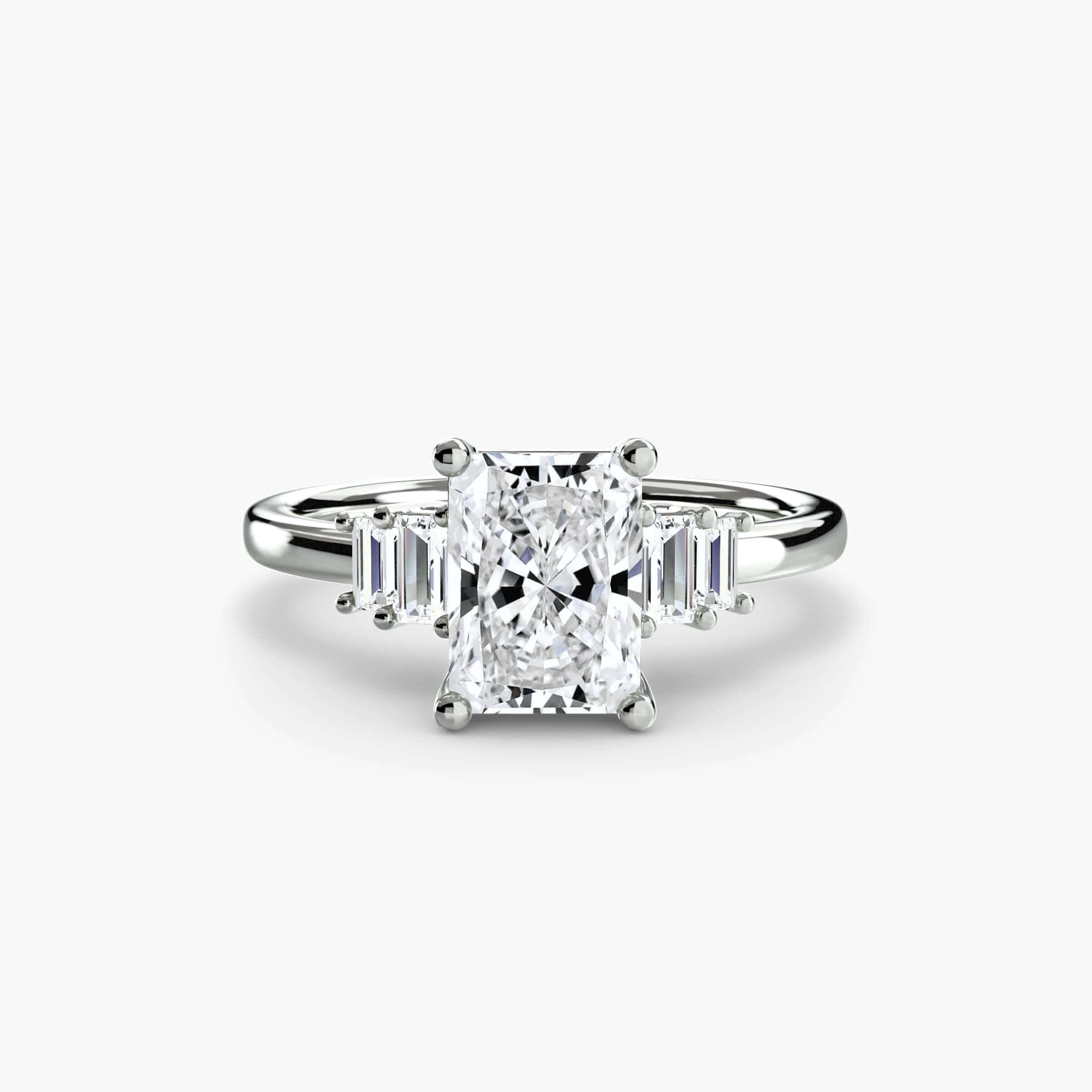 BW James Jewelers setting Baguette Accent Solitaire