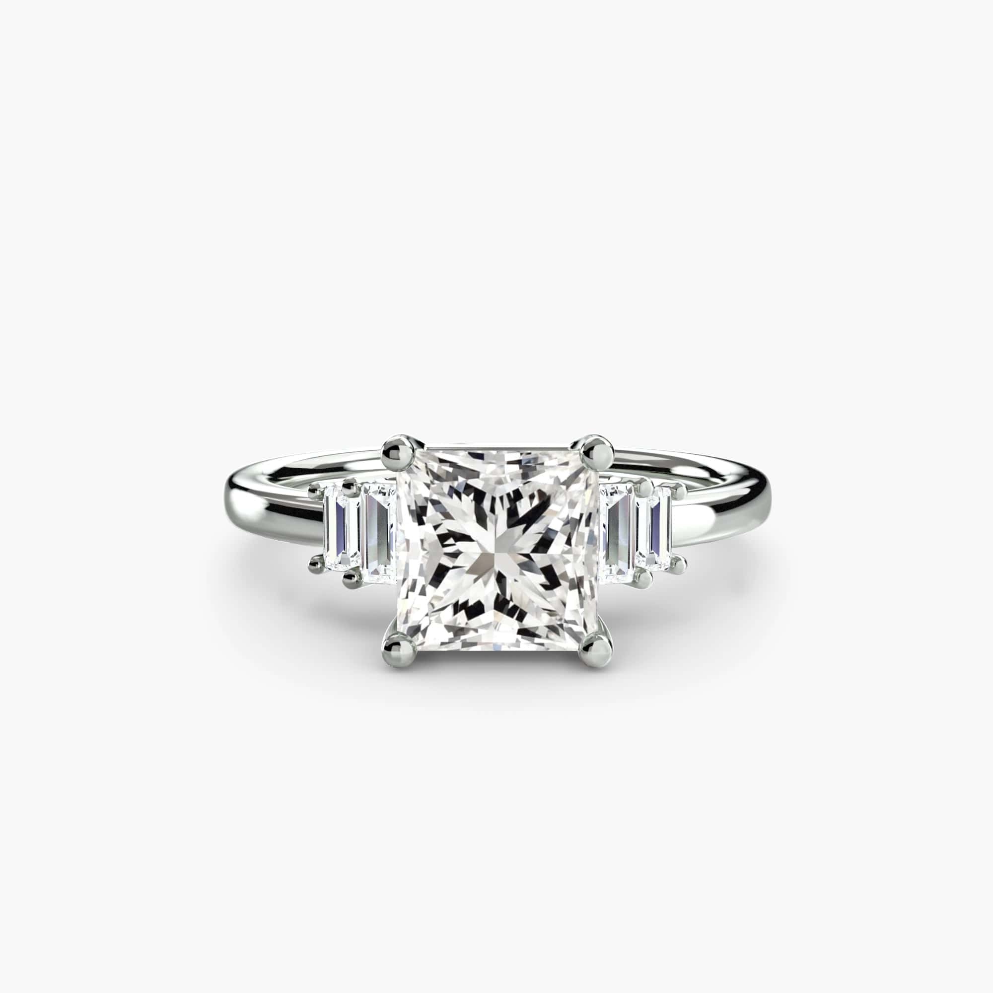 BW James Jewelers setting Baguette Accent Solitaire