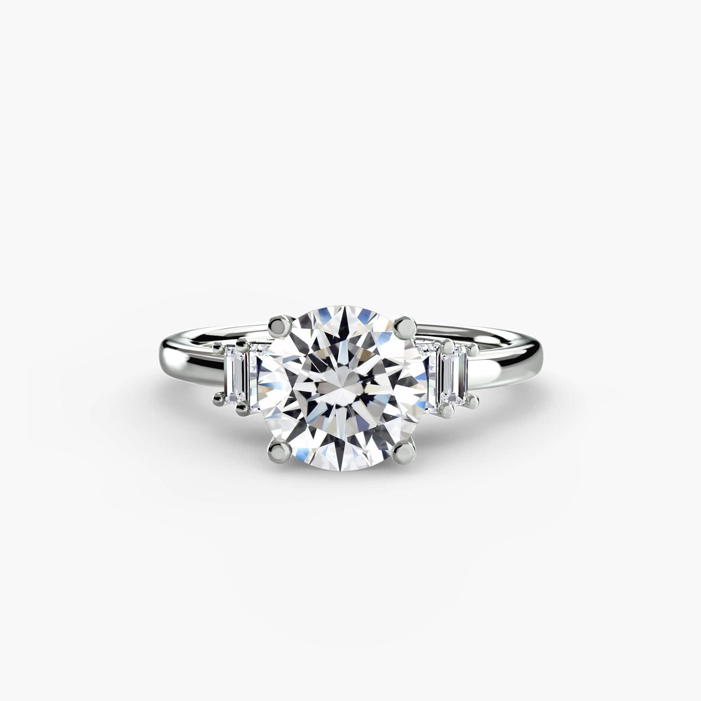 BW James Jewelers setting Baguette Accent Solitaire