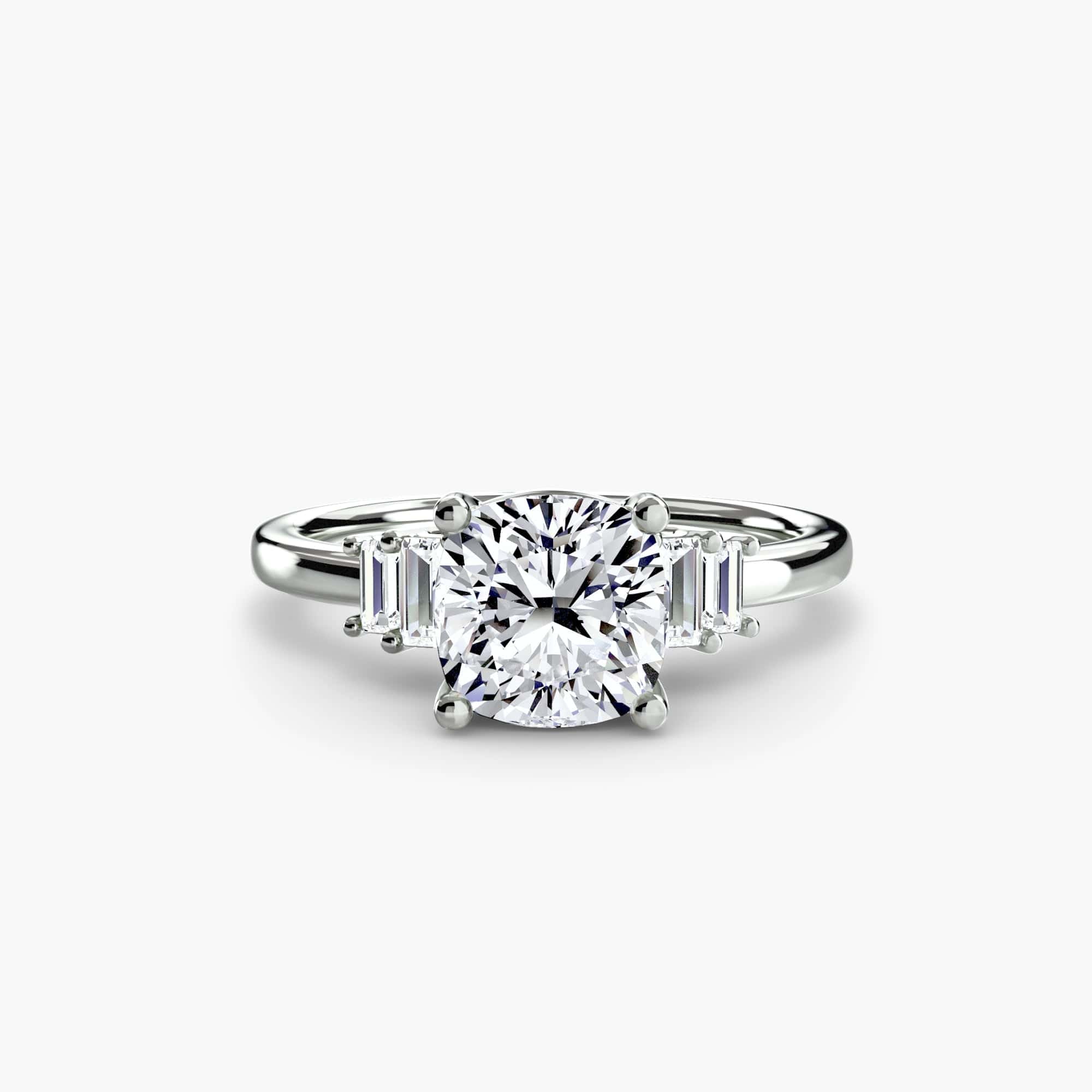BW James Jewelers setting Baguette Accent Solitaire