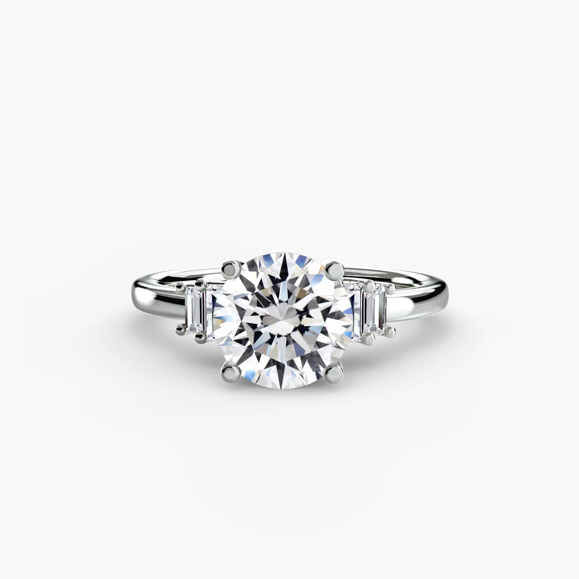 BW James Jewelers setting Baguette Accent Solitaire