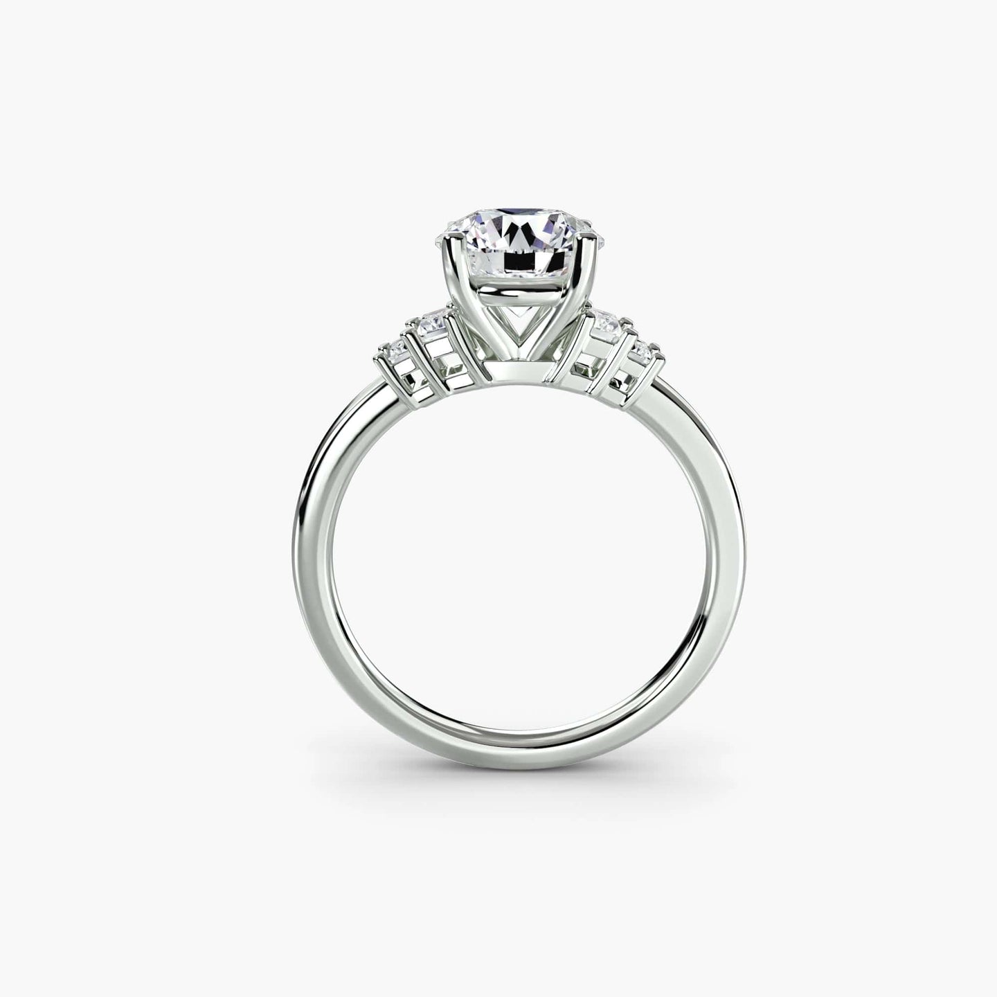 BW James Jewelers setting Baguette Accent Solitaire