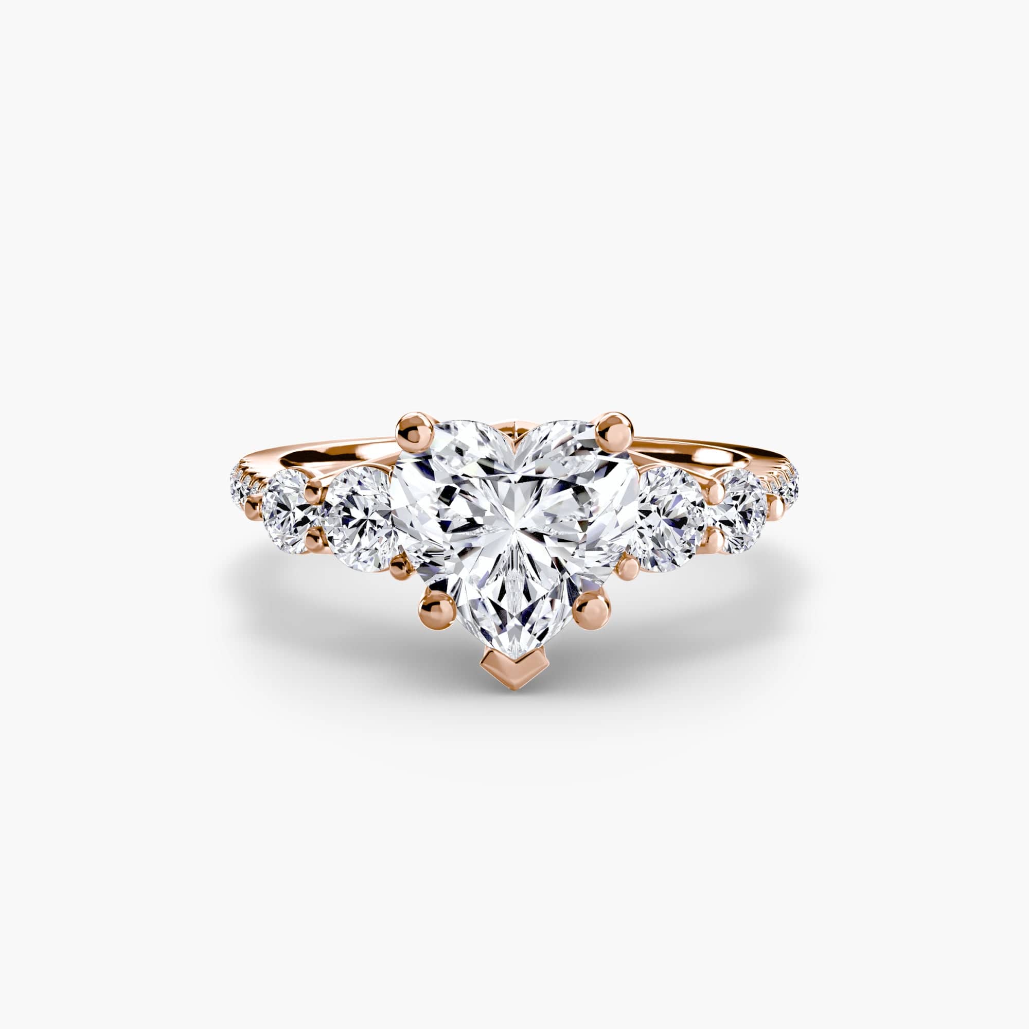 BW James Jewelers setting Five Stone Ring with Pavé Band