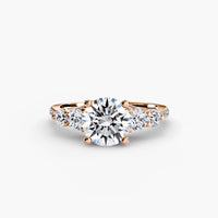 BW James Jewelers setting Five Stone Ring with Pavé Band