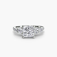 BW James Jewelers setting Five Stone Ring with Pavé Band