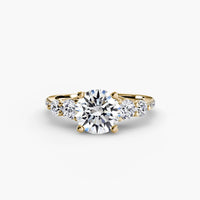 BW James Jewelers setting Five Stone Ring with Pavé Band