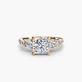 BW James Jewelers setting Five Stone Ring with Pavé Band