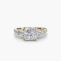 BW James Jewelers setting Five Stone Ring with Pavé Band