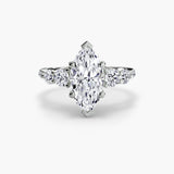 BW James Jewelers setting Five Stone Ring with Pavé Band