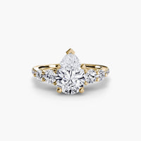BW James Jewelers setting Five Stone Ring with Pavé Band