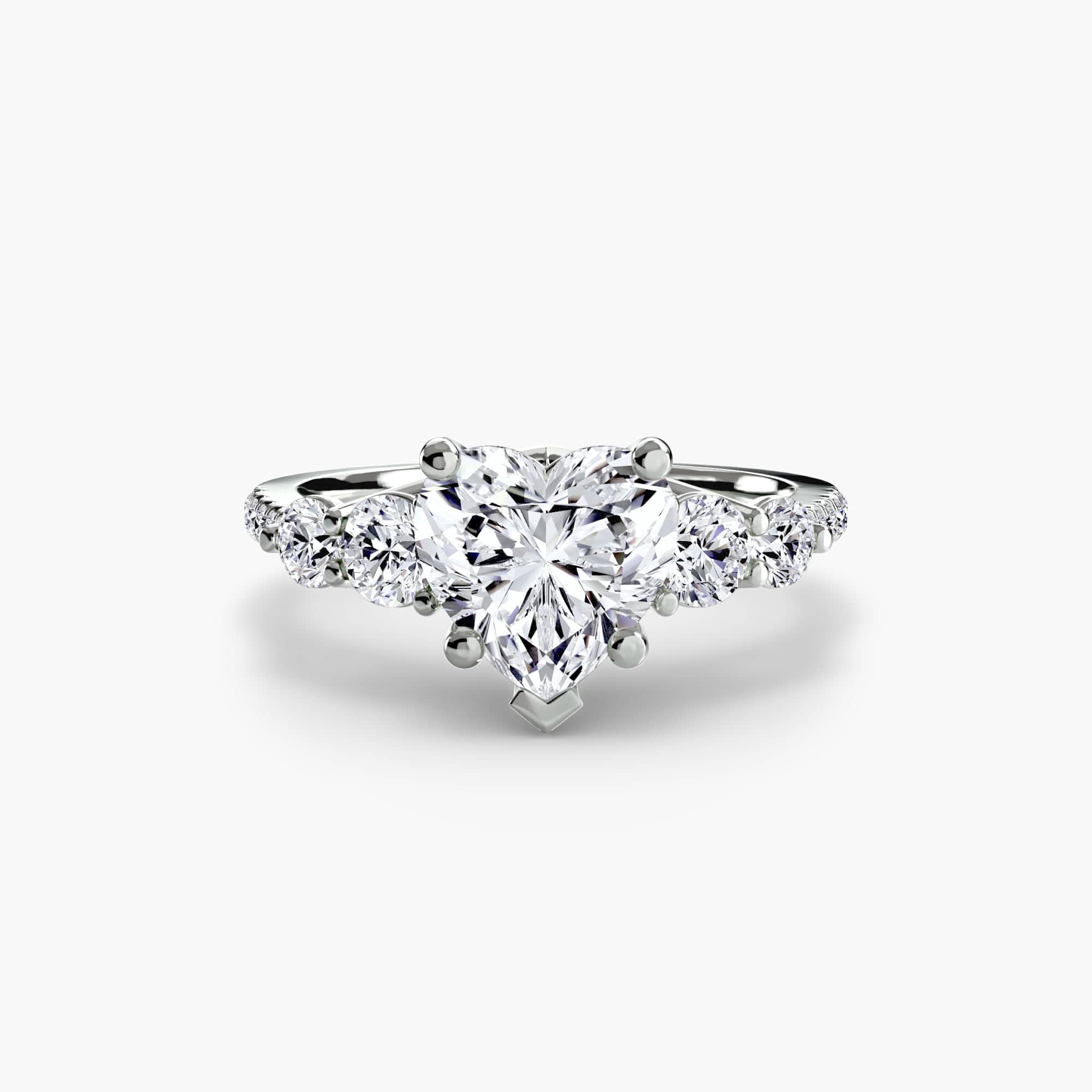 BW James Jewelers setting Five Stone Ring with Pavé Band