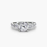 BW James Jewelers setting Five Stone Ring with Pavé Band
