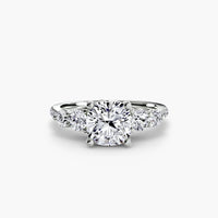 BW James Jewelers setting Five Stone Ring with Pavé Band