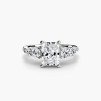 BW James Jewelers setting Five Stone Ring with Pavé Band