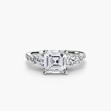 BW James Jewelers setting Five Stone Ring with Pavé Band
