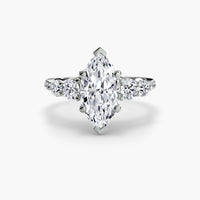 BW James Jewelers setting Five Stone Ring with Pavé Band