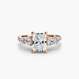 BW James Jewelers setting Five Stone Ring with Pavé Band