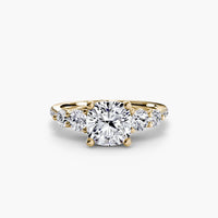 BW James Jewelers setting Five Stone Ring with Pavé Band