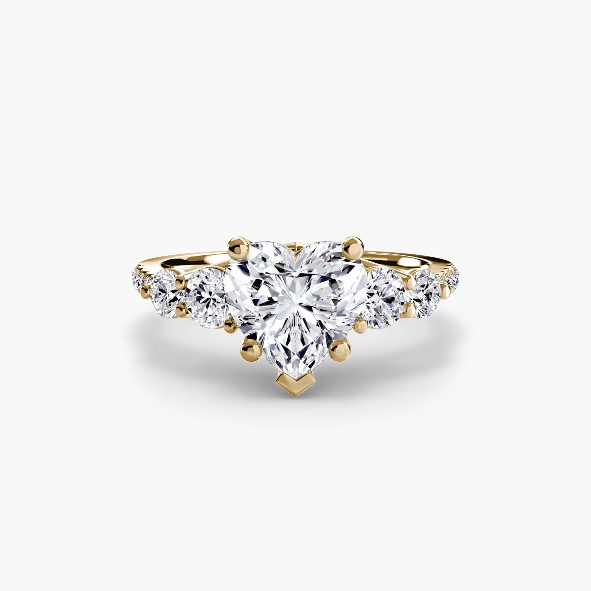 BW James Jewelers setting Five Stone Ring with Pavé Band