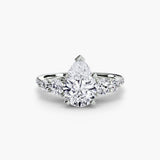 BW James Jewelers setting Five Stone Ring with Pavé Band