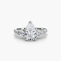 BW James Jewelers setting Five Stone Ring with Pavé Band