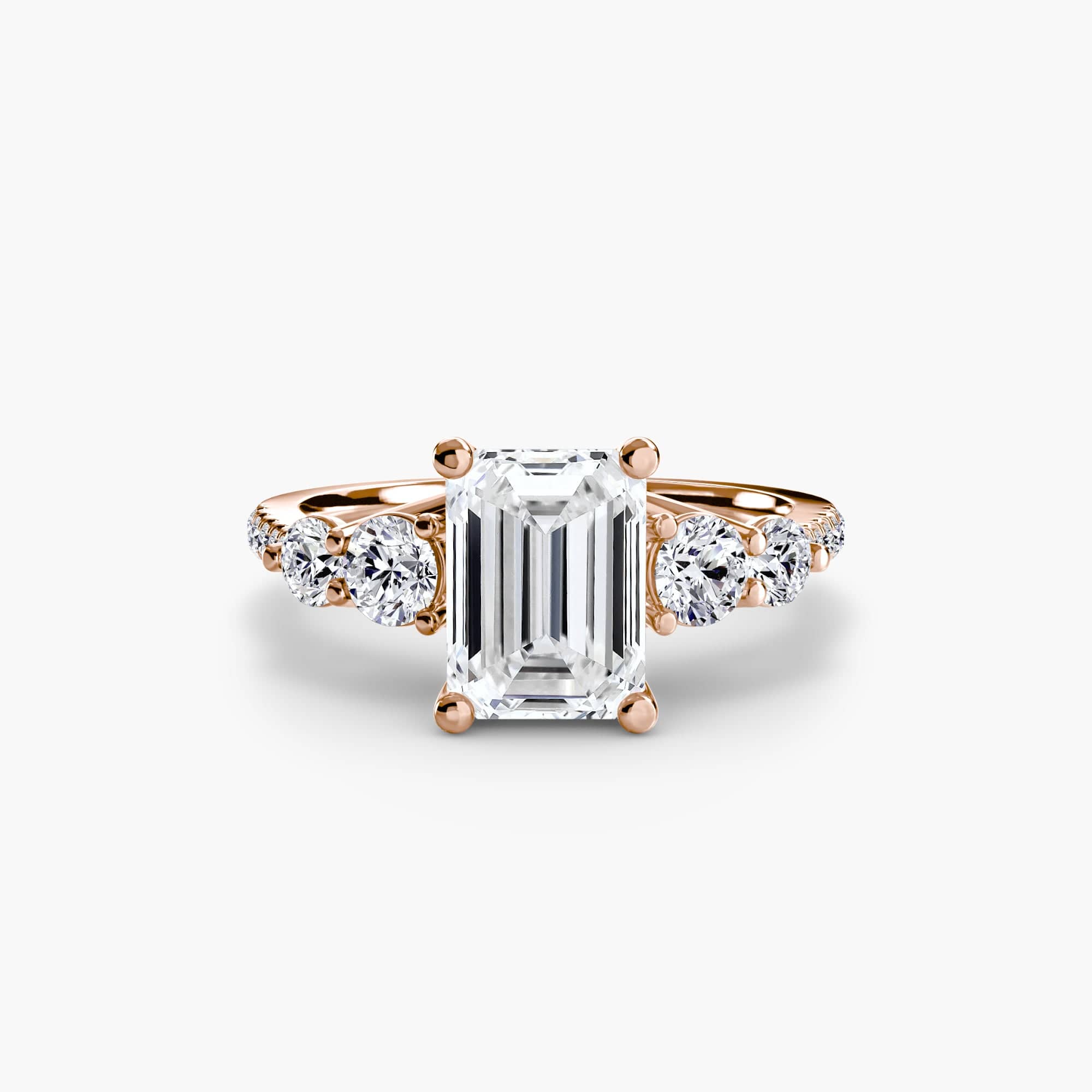 BW James Jewelers setting Five Stone Ring with Pavé Band