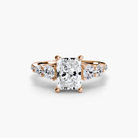 BW James Jewelers setting Five Stone Ring with Pavé Band