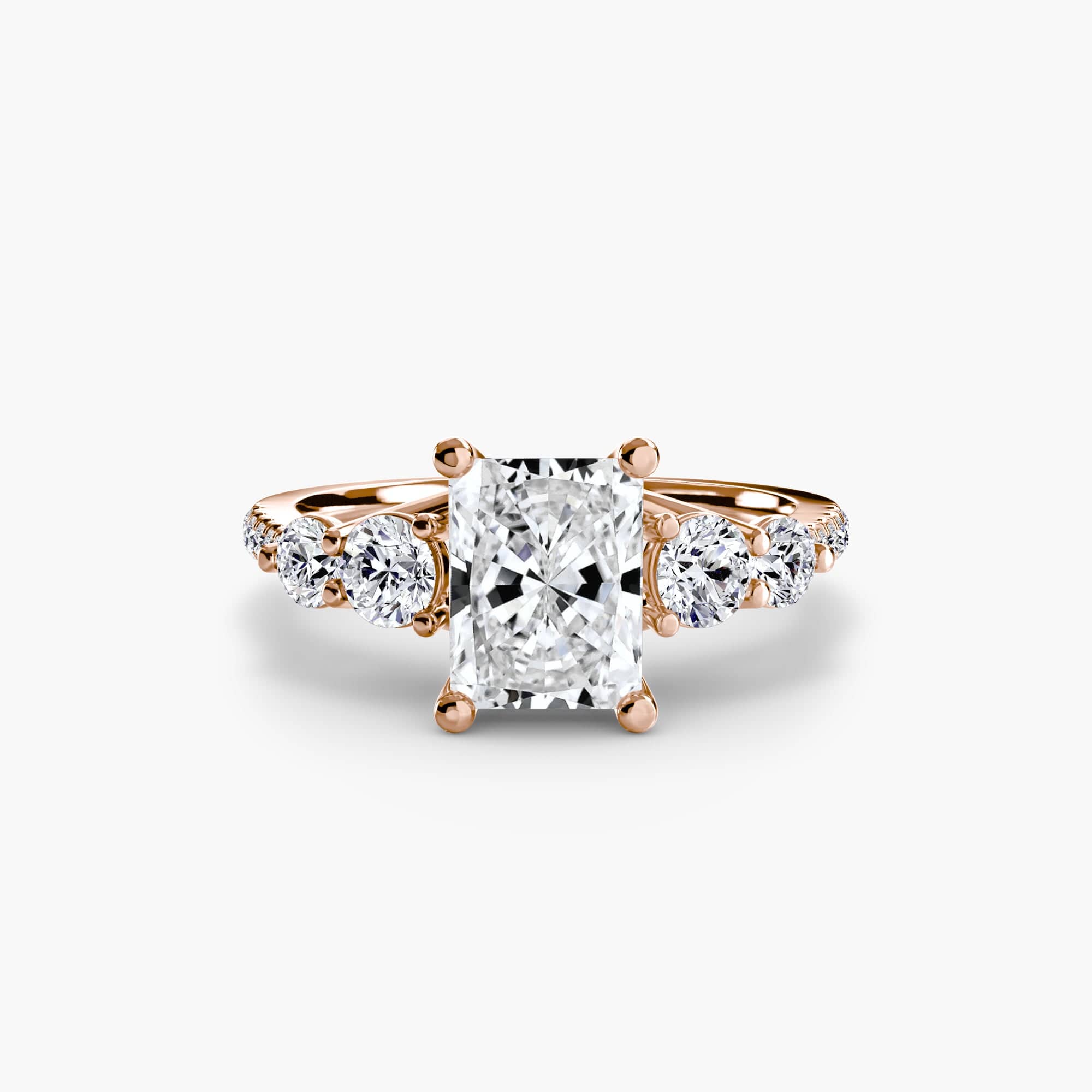 BW James Jewelers setting Five Stone Ring with Pavé Band
