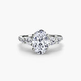 BW James Jewelers setting Five Stone Ring with Pavé Band