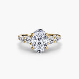 BW James Jewelers setting Five Stone Ring with Pavé Band