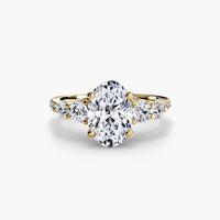 BW James Jewelers setting Five Stone Ring with Pavé Band